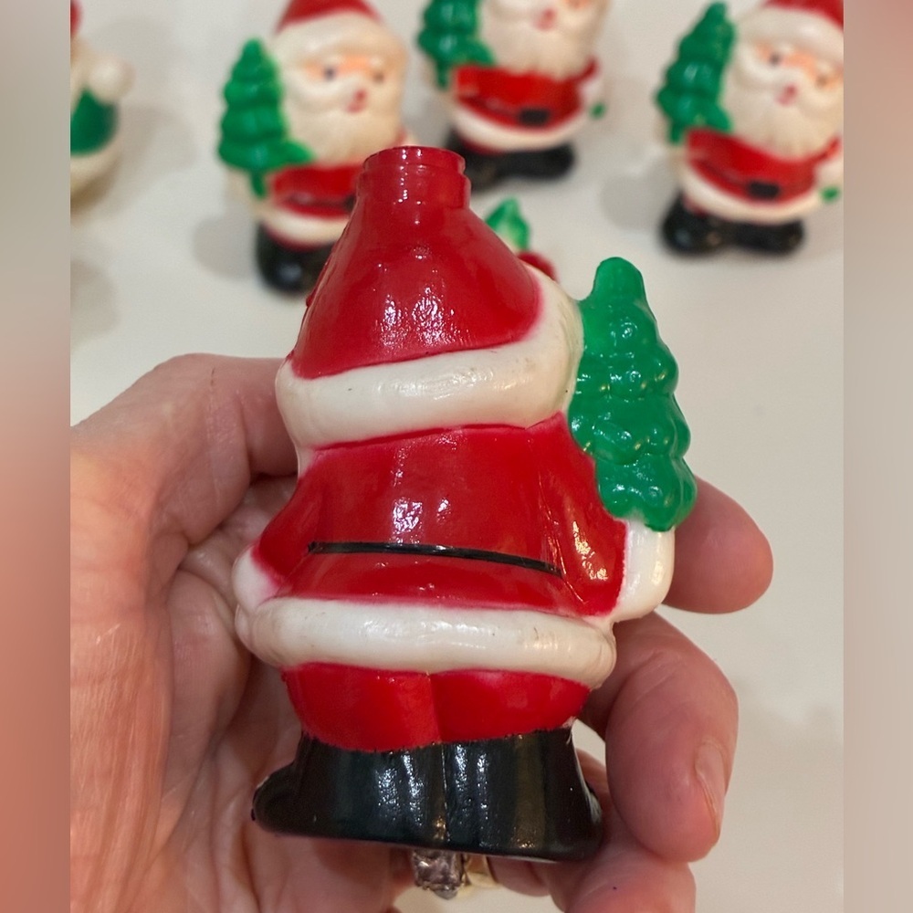 Vintage Blow Mold Christmas Light Covers – Snowmen & Santas – SET OF 15 - Picture 3 of 6